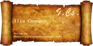 Ilia Csongor névjegykártya
