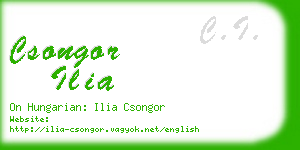 csongor ilia business card